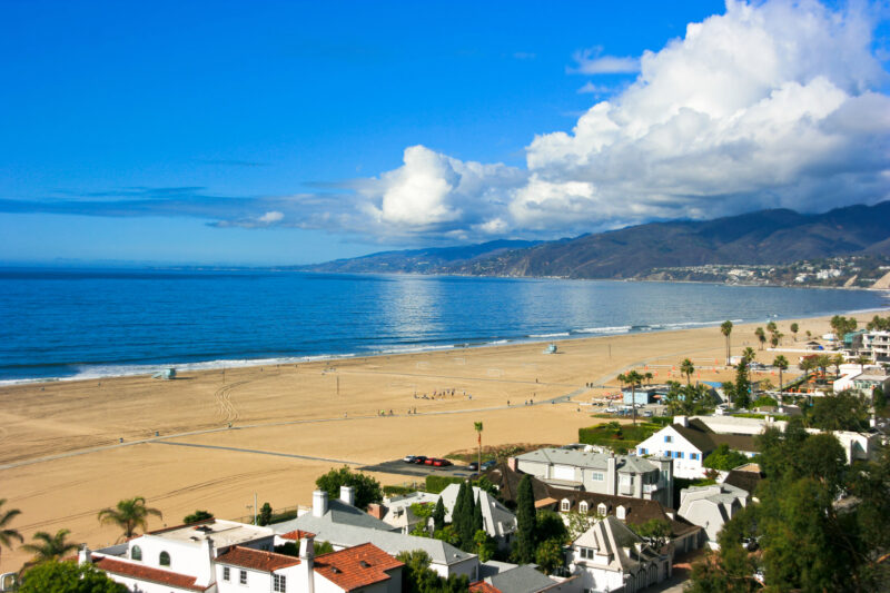 Santa Monica Beach Panorama, Los Angeles, California