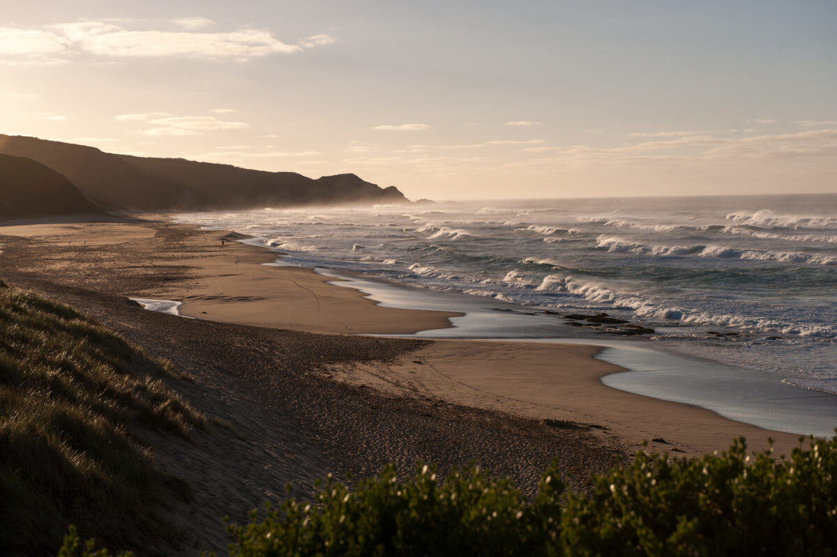 Johanna Beach View. Morning view of Johanna beach from the camping ground lookout