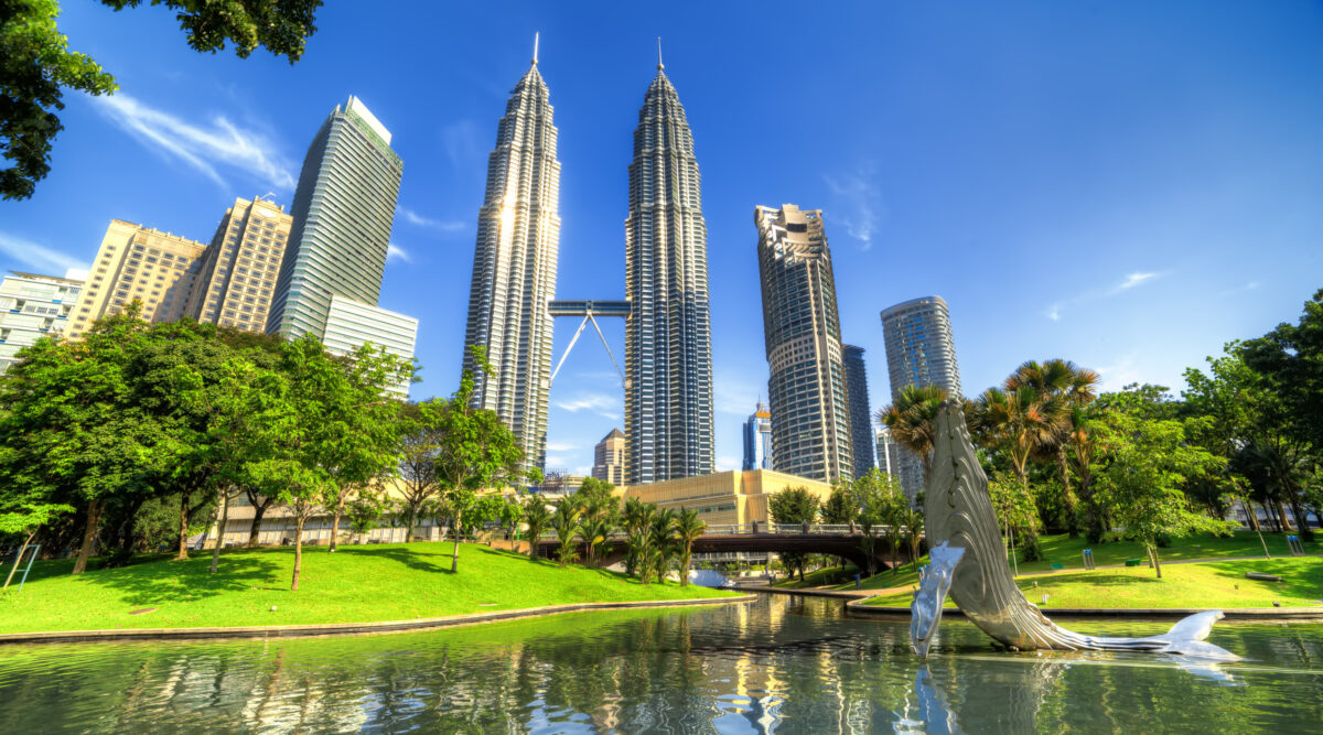 KLCC park near Petronas towers in Kuala Lumpur
