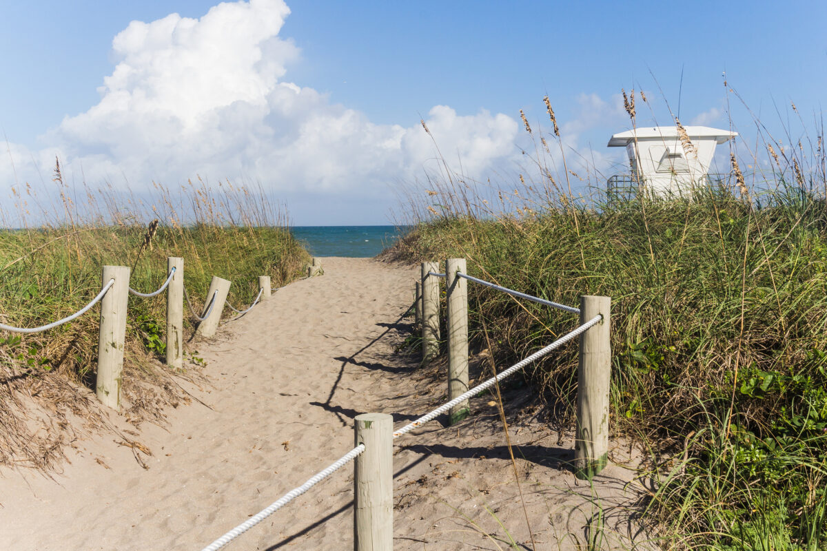 Way to Fort Pierce beach Florida USA