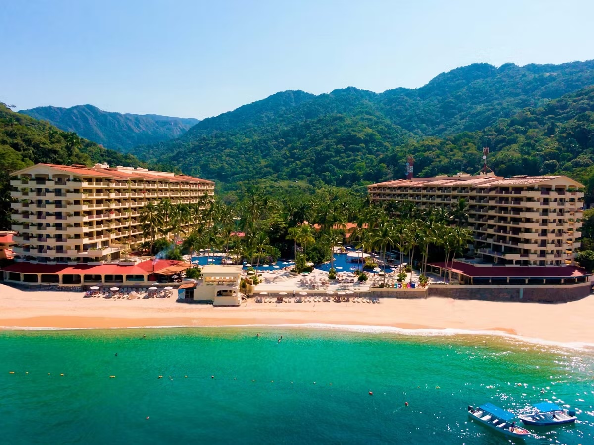 aerial of Barceló Puerto Vallarta from the water