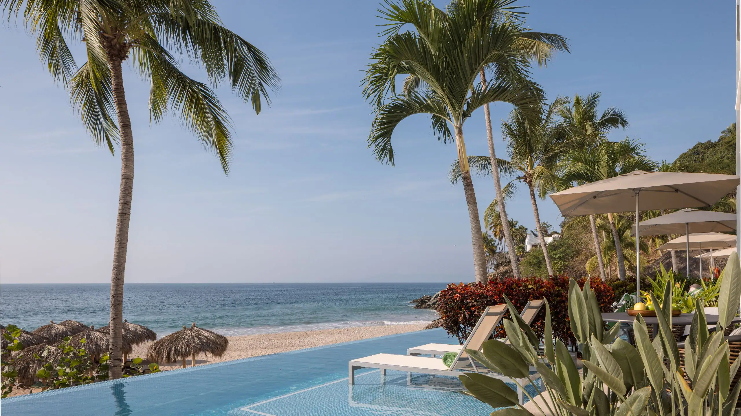 outdoor pool overlooking the beach at Hyatt Ziva Puerto Vallarta
