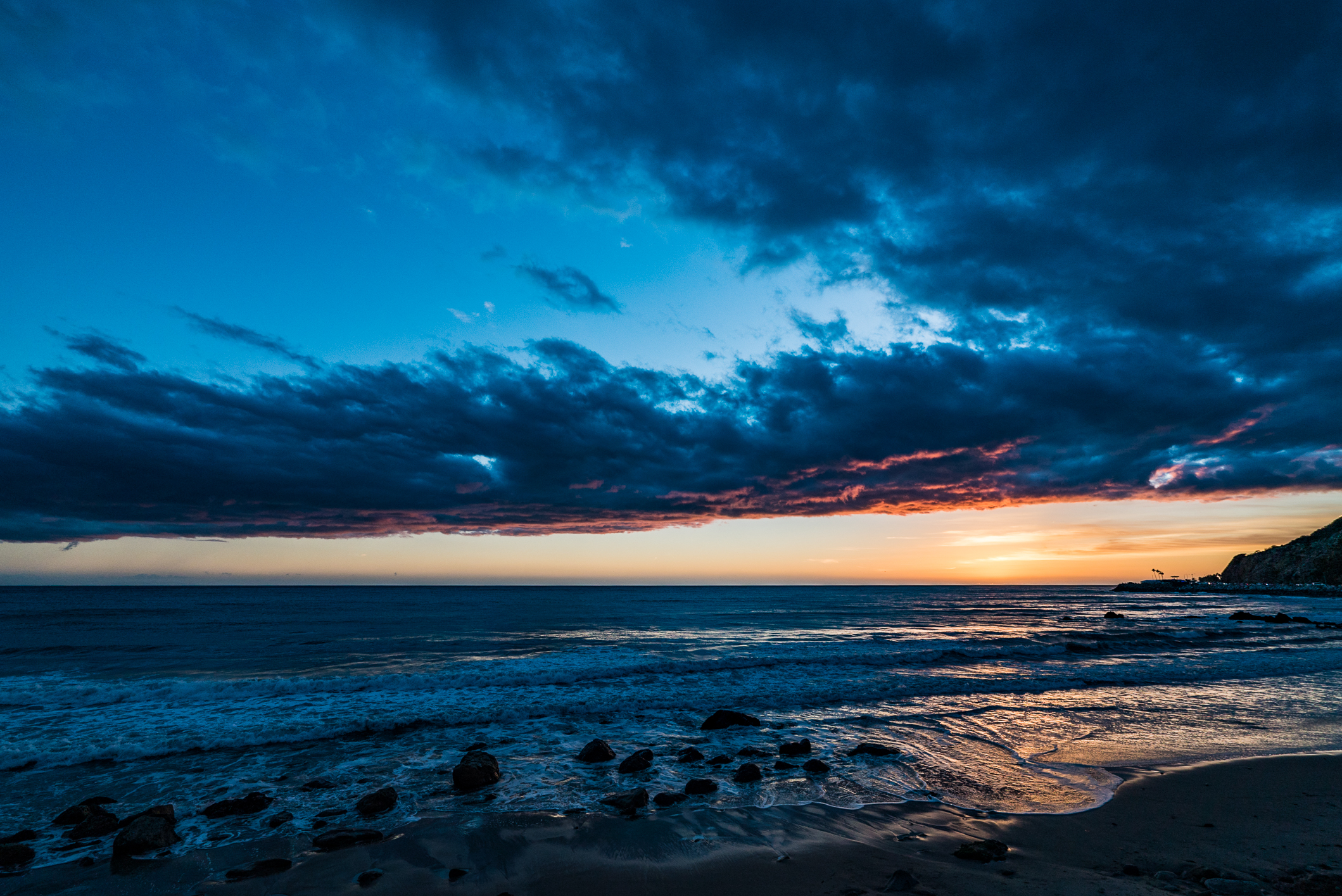 Sunset at Will Rogers State Beach, Pacific Palisades.