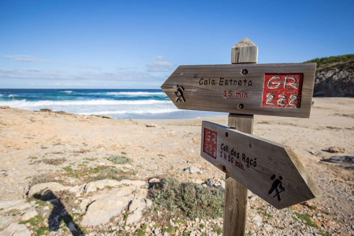 GR 222 sign post in Mallorca.