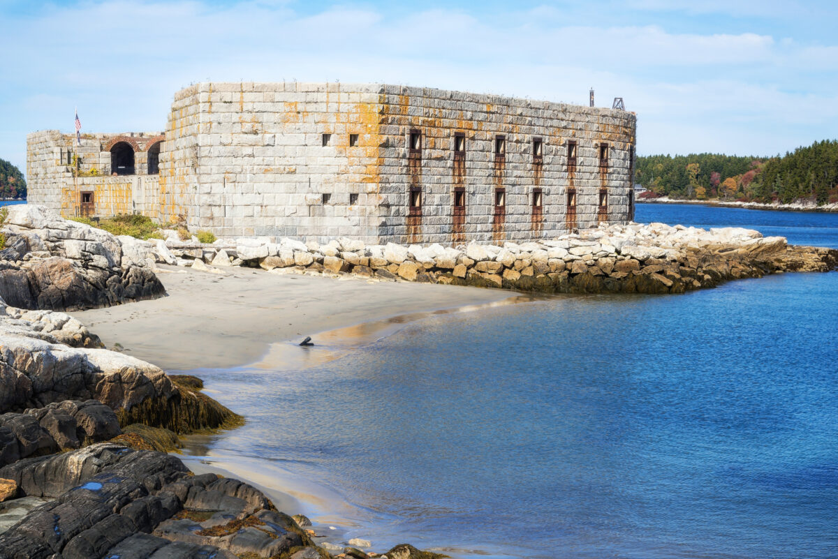 Fort Popham in Phippsburg Maine, New England