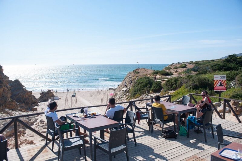 beachfront seating at Grupo Bar Do Guincho